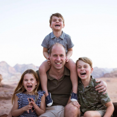 Принц Уилям с трите си деца по случай Денят на бащата