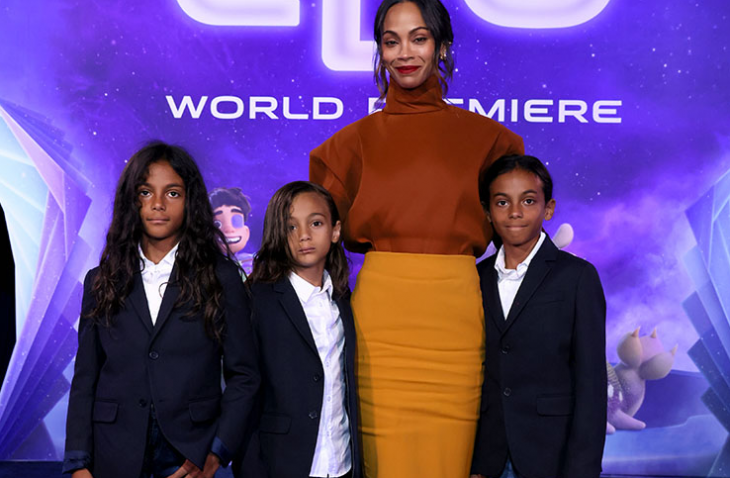 Зоуи Салданая превърна световната премиера на анимационния филм Elio в