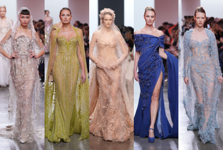 Вдъхновена от романтичната сияйност на импресионистична градина всяка визия в